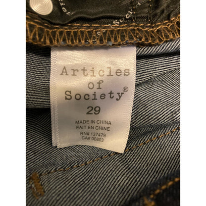 Articles of Society Womens Soft Step Hem Skinny Jeans Size 29/US 8 Dark Blue NWT