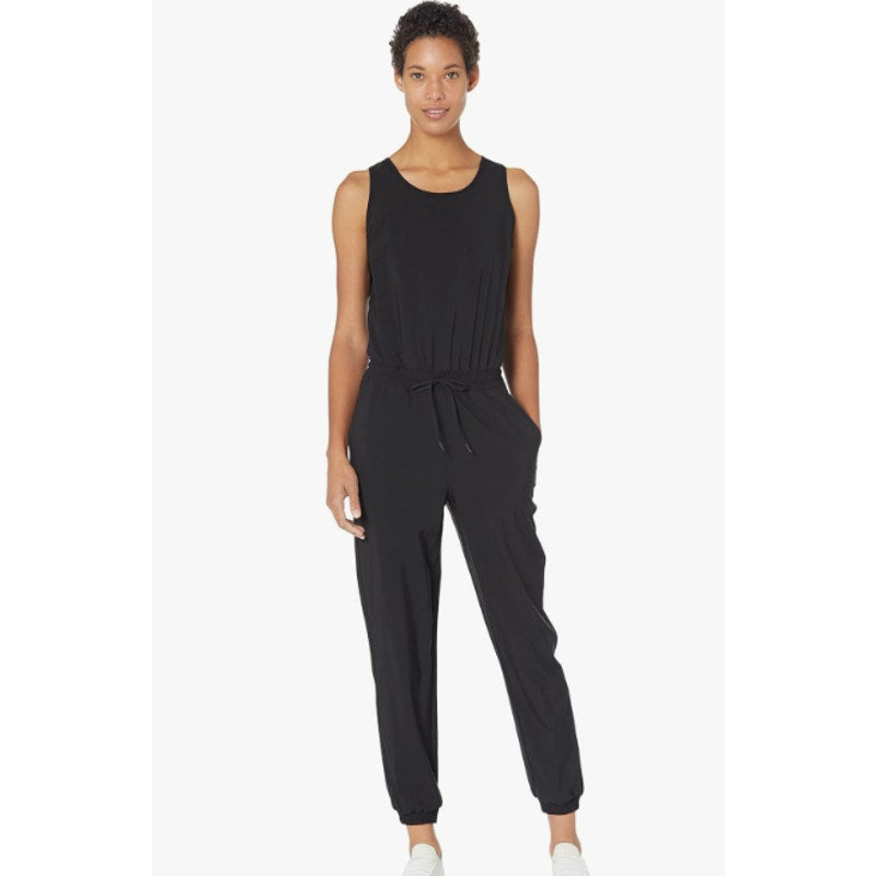 THE NORTH FACE Never Stop Wearing Jumpsuit Black sleeveless NEW SMALL elastic