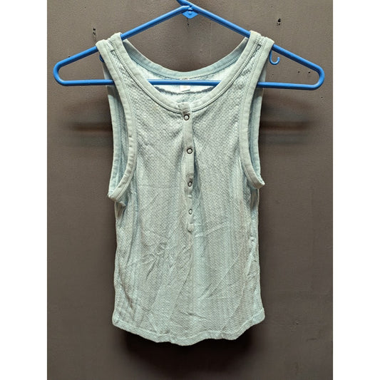 BP. Size Small Light Blue Tank Top Shirt Henley Snap Neck NEW casual