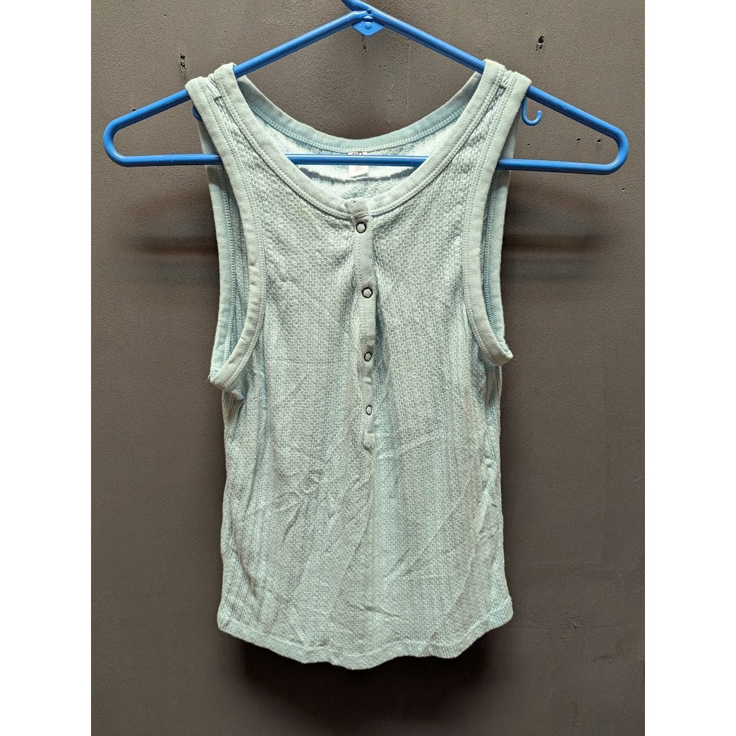 BP. Size Small Light Blue Tank Top Shirt Henley Snap Neck NEW casual