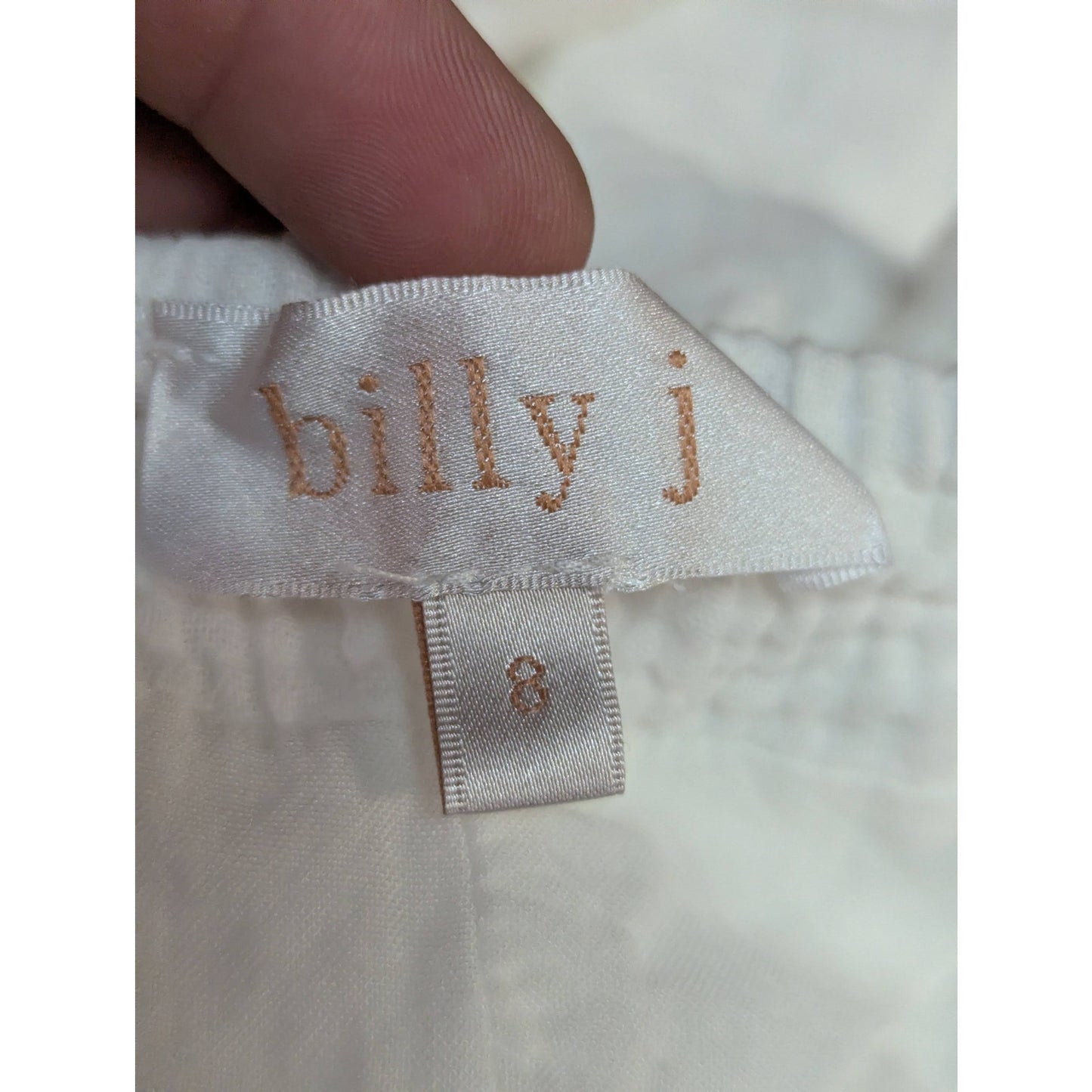 Billy J White Cotton Halter Neck Tiered Midi Dress 8