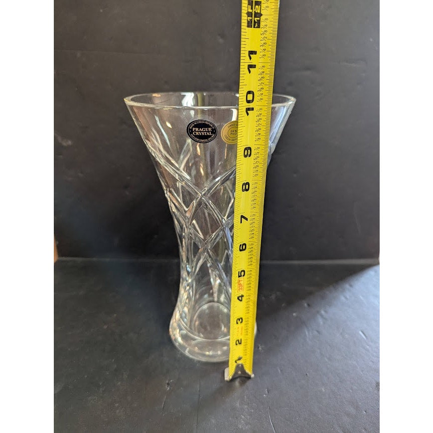 Vintage Prague Crystal, Made In The Czech Republic, 24 Percent Cut Lead Crystal