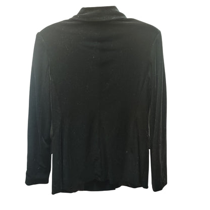 Sofia Jeans Sofia Vergara Black Velvet Double Breasted Blazer Medium Whimsygoth