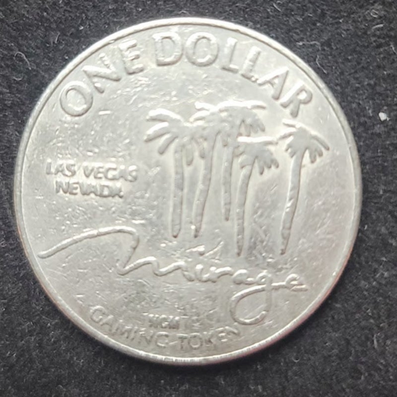 Vintage 1998 The Mirage OBSOLETE $1 Slot Machine Token Las Vegas Nevada Casino