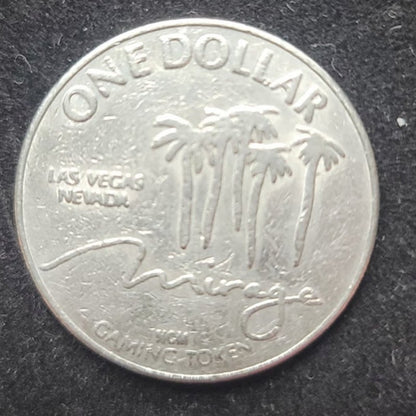 Vintage 1998 The Mirage OBSOLETE $1 Slot Machine Token Las Vegas Nevada Casino