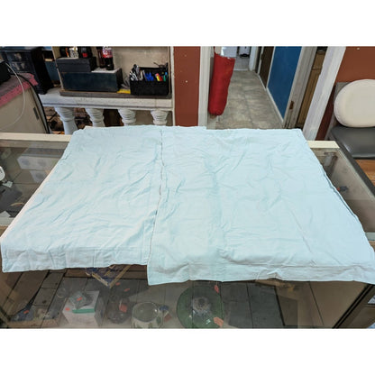 Aircloud Teal Blue Duvet Cover Set 100% Cotton w/ 2 Pillowcases Soft Breathable
