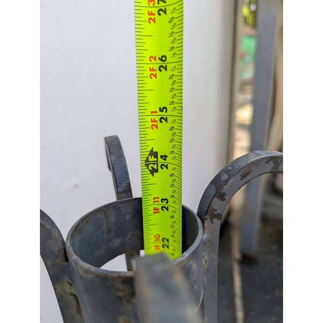 24" Wrought Iron Gazing Ball Stand Globe Holder Gothic Garden Decor