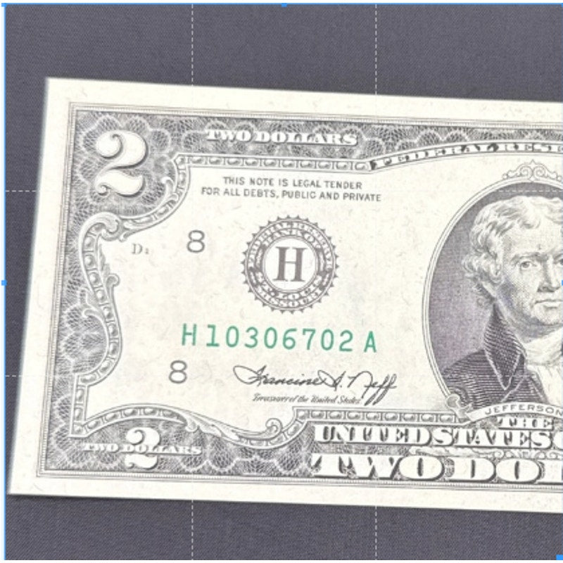 Paper Currency Bank Note USA Paper Money $2 Series 1976 consecutive