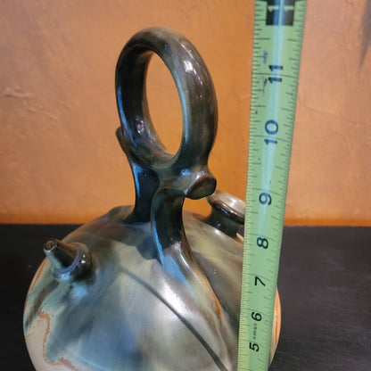 Vintage Piqueres Studio Art Pottery Botijo Spanish Water Jug Vessel Signed