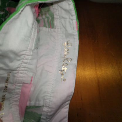 Lilly Pulitzer Callahan Shorts Size 16 Pink Pout Flamenco Green Pink Pineapples