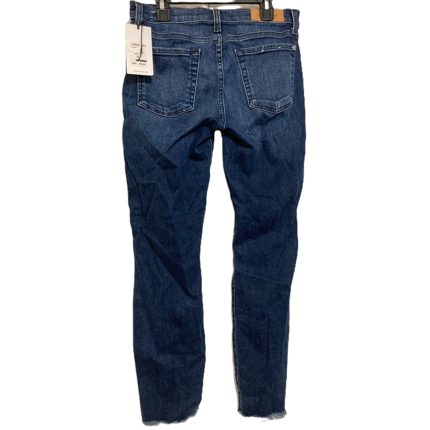 7 For All Mankind Raw Hem Damaged Destroyed Denim Ankle Jeans Size 28 Blue NWT
