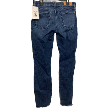 7 For All Mankind Raw Hem Damaged Destroyed Denim Ankle Jeans Size 28 Blue NWT