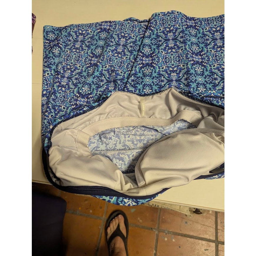 Lands' End Blue Size 10 D Tankini Swimsuit Dress Top Only Adjustable Straps