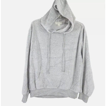 Treasure & Bond Kangaroo Pocket Velour Treatment Knit Hoodie Women's Large NEW