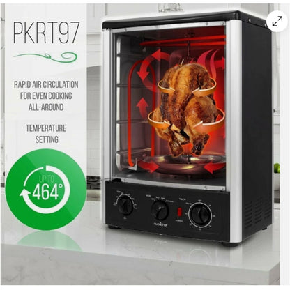 Nutrichef Upgraded Multi-Function Rotisserie Oven - Vertical Countertop Oven