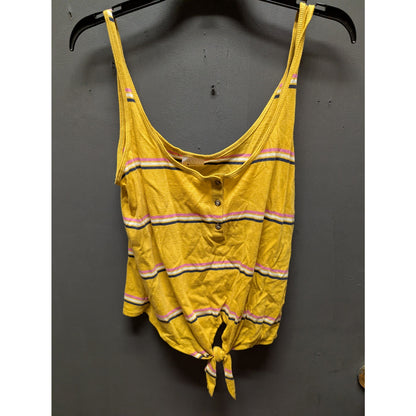 Abound NWT Yellow Pink Floral Tank Top Medium Summer Casual Sleeveless Festival