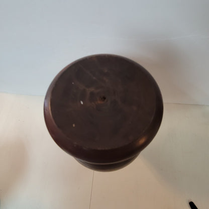 Turned wood Large single piece with opening in top 10"