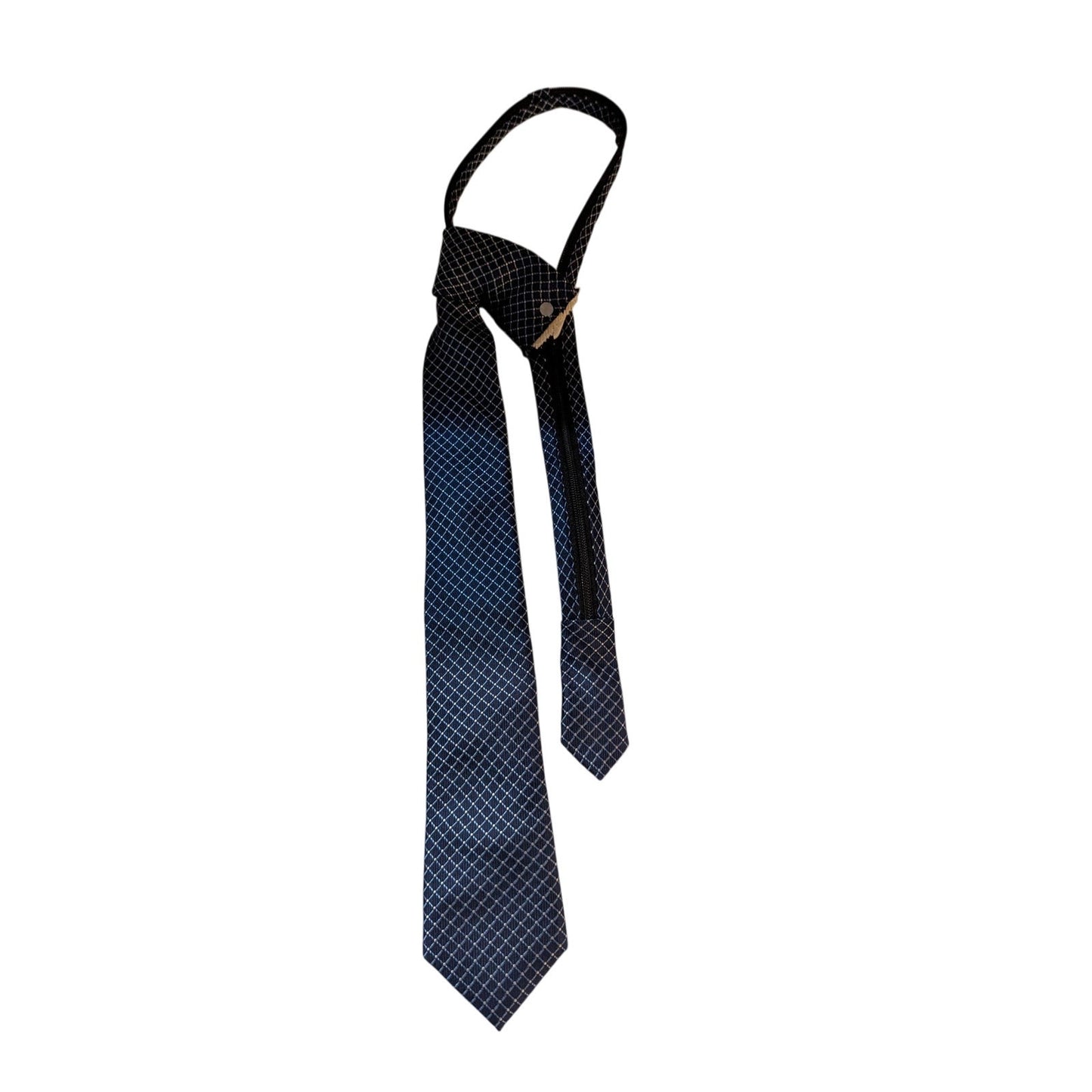 Nordstrom Kids Boys Navy Blue Geometric Printed Pre-Tied Necktie NWT