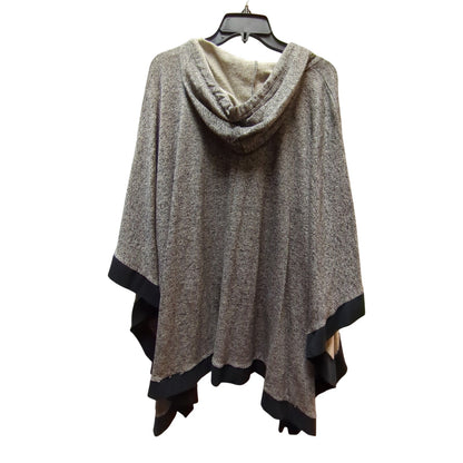 Roaman's Hooded Knit Poncho Cape Cardigan Grey Marled Gorpcore Athleisure M/L