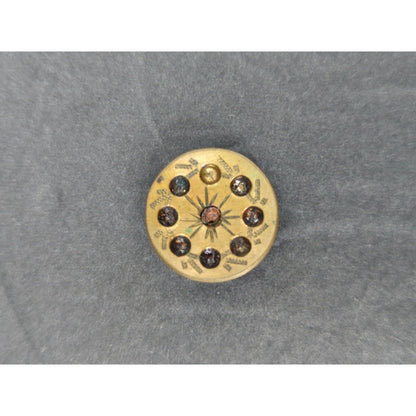 LOT b of 10 Antique Vintage Victorian Brass Mixed Materials Buttons ESTATE FIND