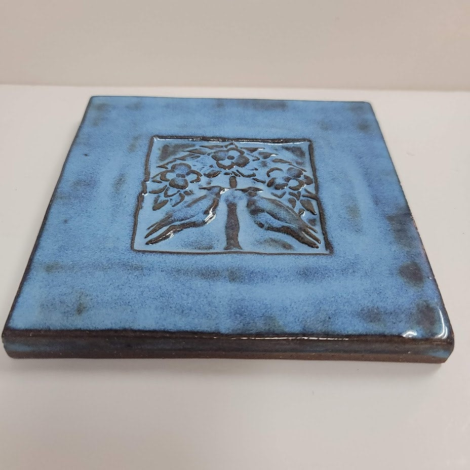 Sligo Greek Tiles Made in year 2000 Handmade 6" x 6"  Tree Life Dove Birds