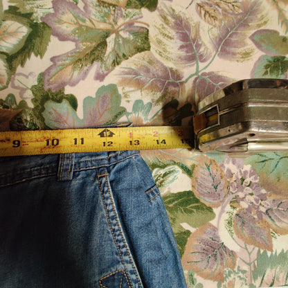 Vintage Lightweight Cotton Light Wash Bootcut Hem Slit High Waist Jeans Size 6