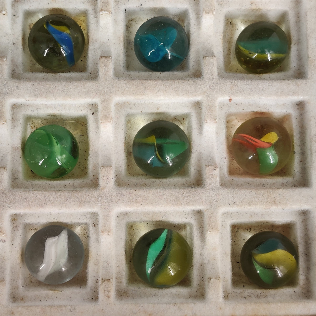 Vintage Glass Marbles Bulk Job Lot Collection 9/16" Player Size #L2 mixed 36