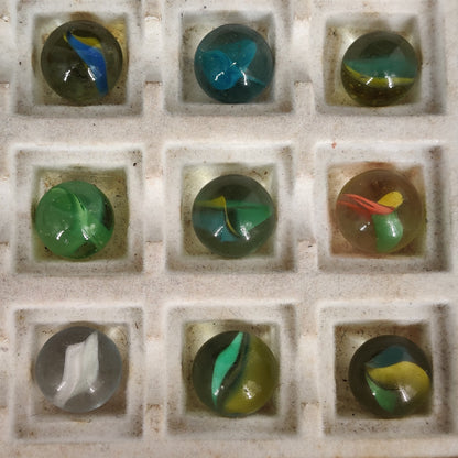 Vintage Glass Marbles Bulk Job Lot Collection 9/16" Player Size #L2 mixed 36