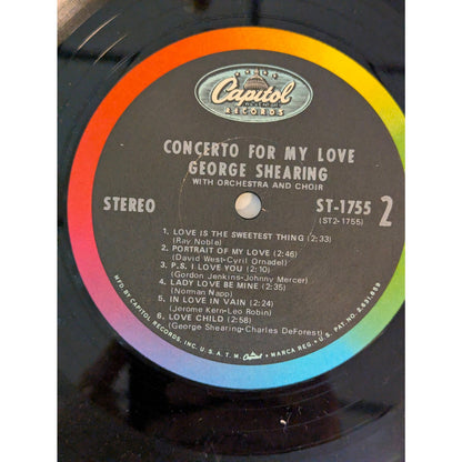 Vintage George Shearing Concerto for My Love Capitol ST-1755 Stereo Vinyl LP