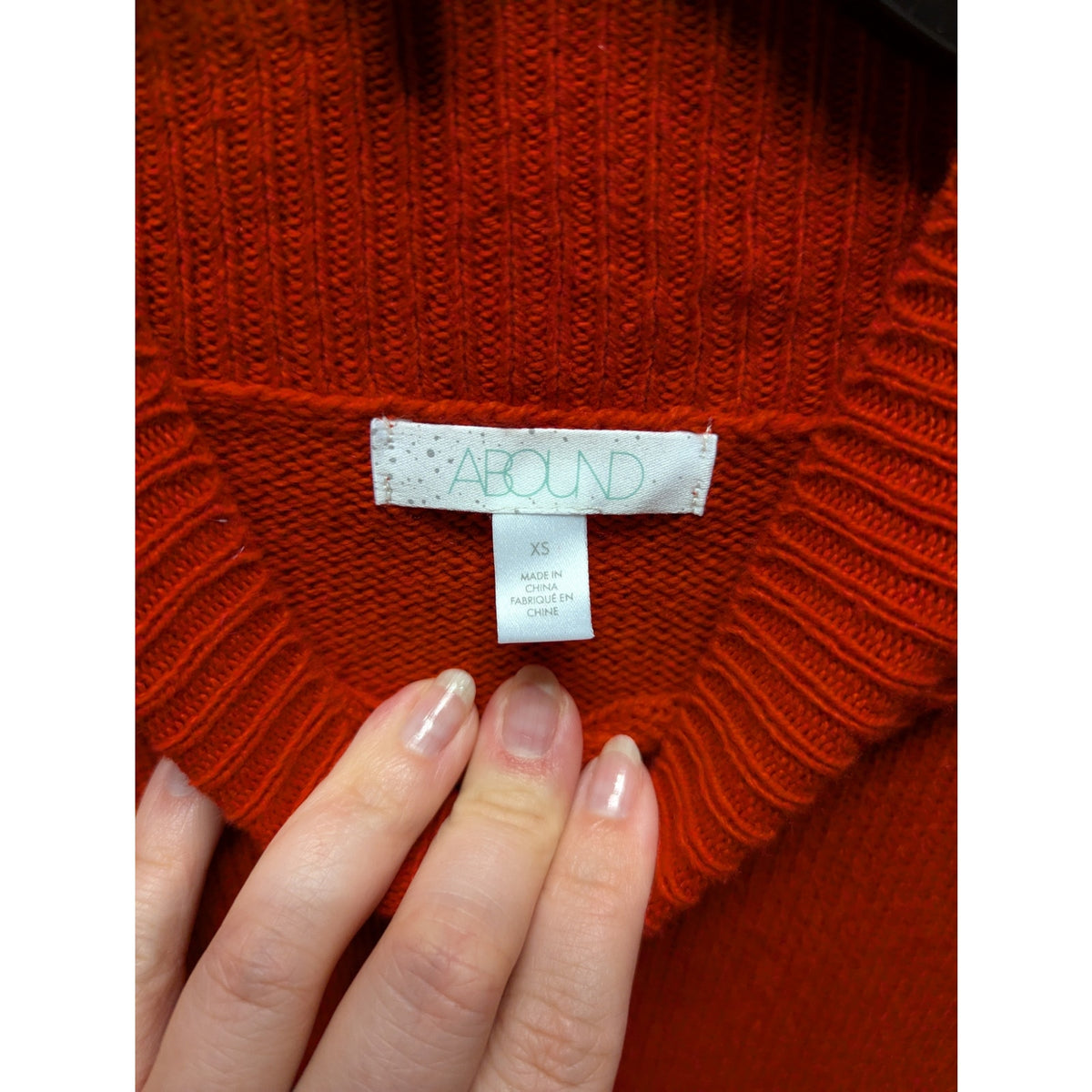 Abound RED sweaterdress Mock Turtleneck Long Sleeve ribbed hem drop shoulder XS