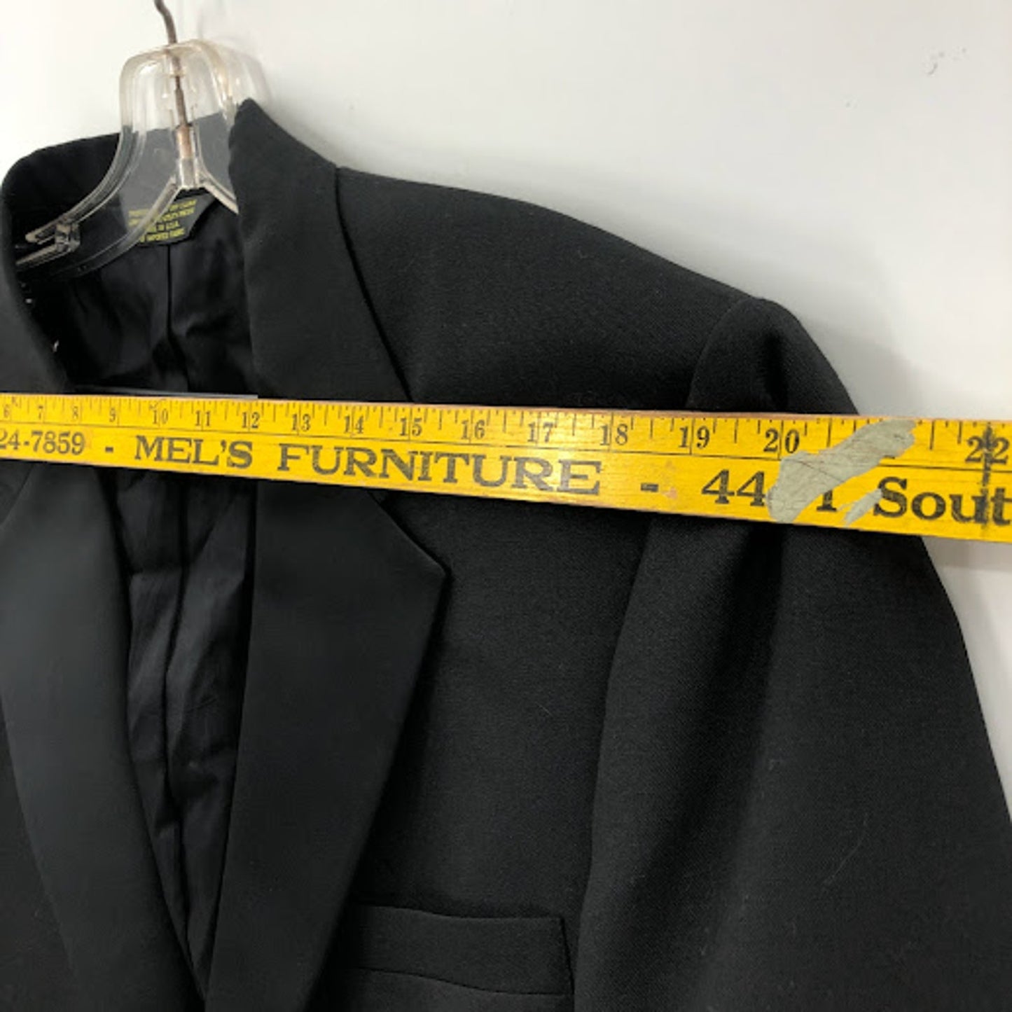 Tuxedo Black Pants Mens 41 Long Made Romania Flat Front 28" Inseam VINTAGE