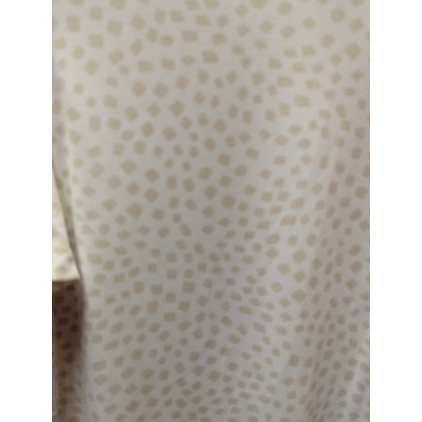 Alfani Cream Beige Geometric Dotted Short Sleeve High Low T-Shirt Top Size Medium