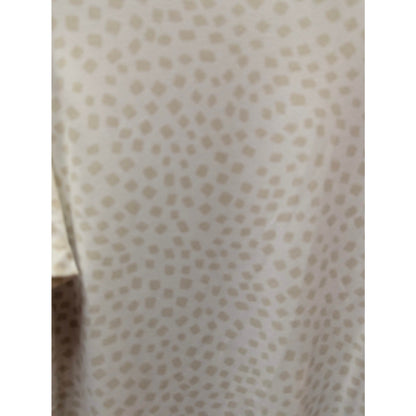 Alfani Cream Beige Geometric Dotted Short Sleeve High Low T-Shirt Top Size Medium