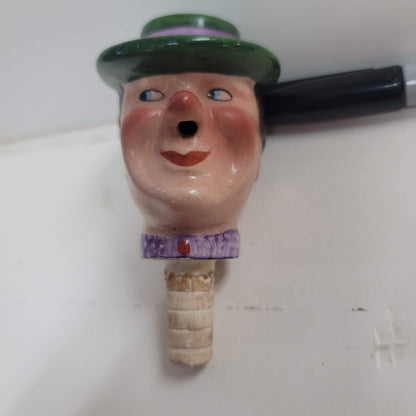 Antique Vintage Liquor Bottle Pour Spout Face Dispenser Germany 1920-1930