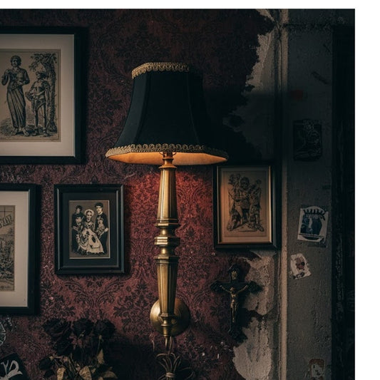 30" Hollywood Regency Pillar Column Double wall mount light fixture Brass Lamp