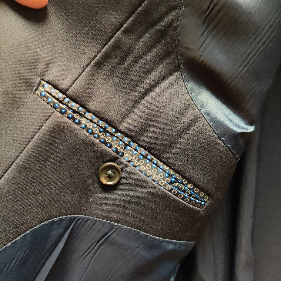 Lauren Ralph Lauren Navy Blue Blazer 48 Reg Gold Buttons Wool Blend Preppy Icon