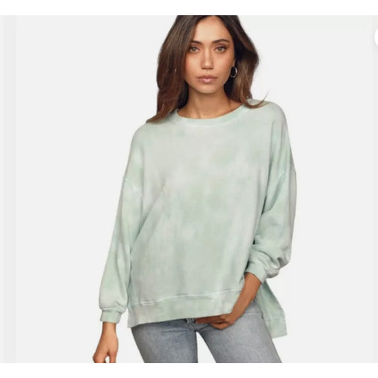 Found Los Angeles Tie Dye Sweatshirt Mint Green Drop Sleeve Pullover EXTRA LARGE