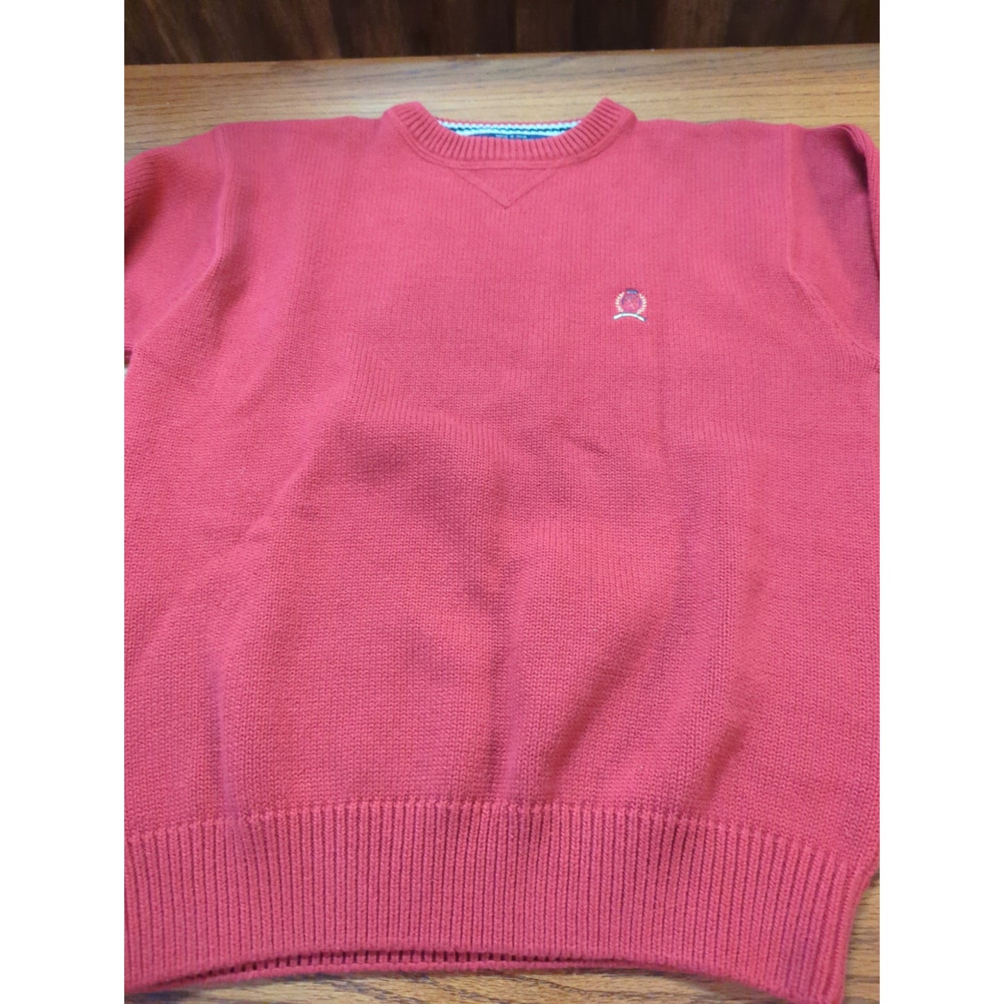 Vintage Toacmmy Hilfiger Burgundy Sweater Large Preppy Y2K Womens