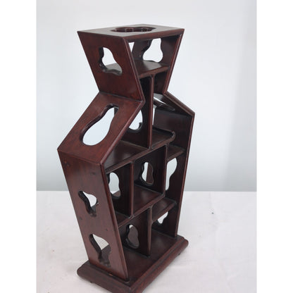Vintage Asian Rosewood Duobaoge Wall Shelf Curio Display Cabinet