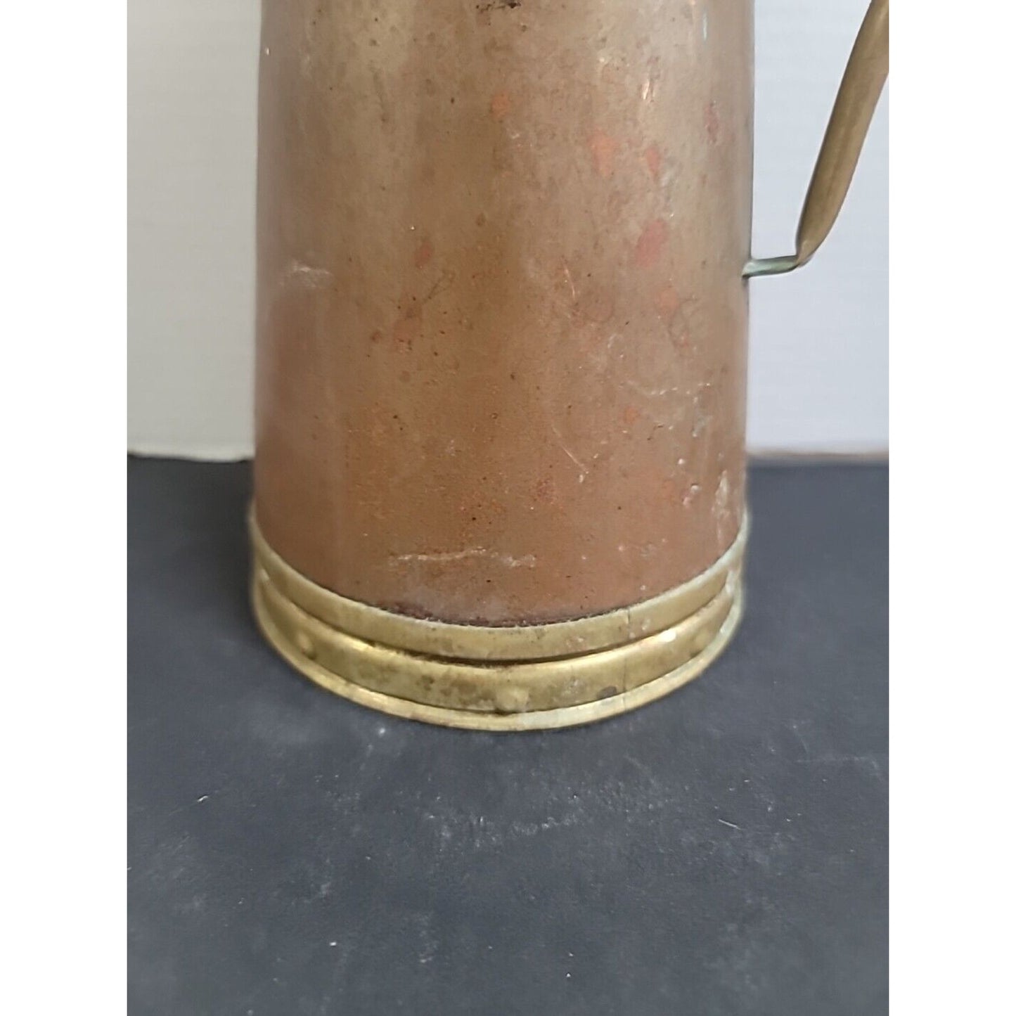 Vintage Tagus R-62 Copper And Brass 11” Pitcher. Made In Portugal.
