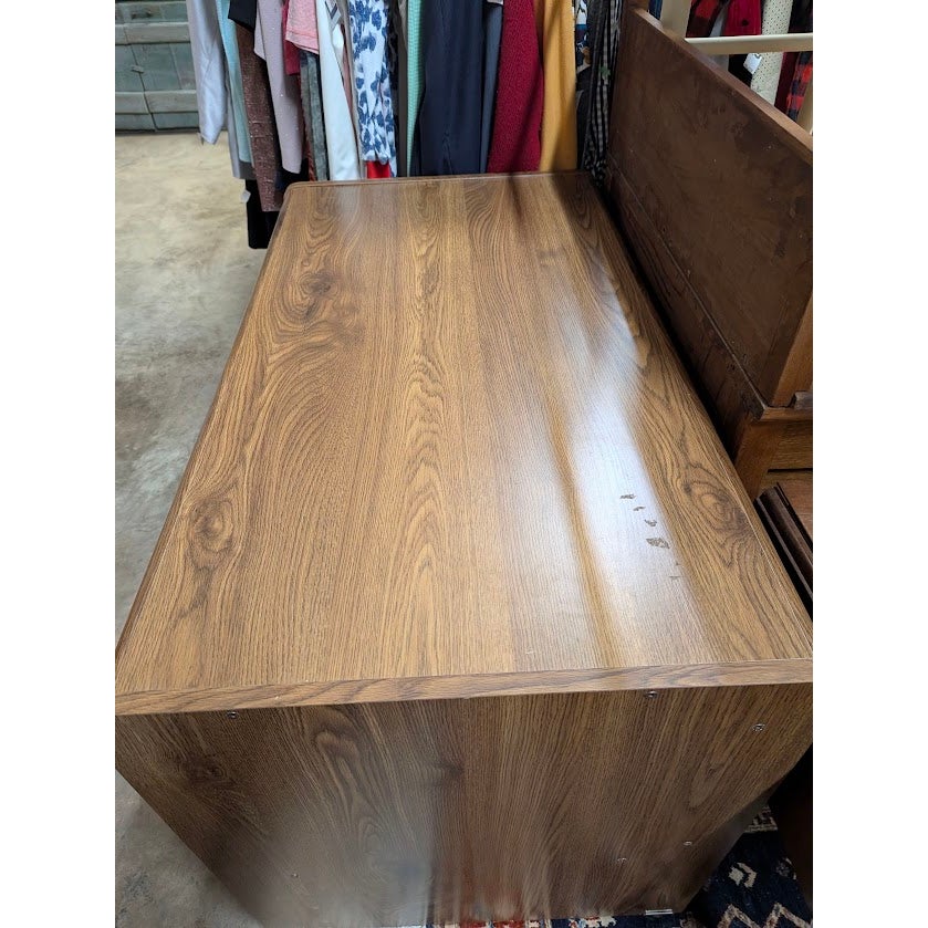 Vintage Wood Laminate Computer Desk Workspace Office Furniture Mid Century Style