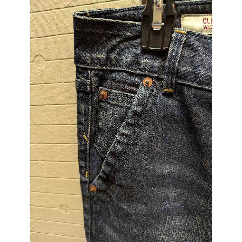 Banana Republic Size 6 stretch denim sailor style Jeans wide leg cropped