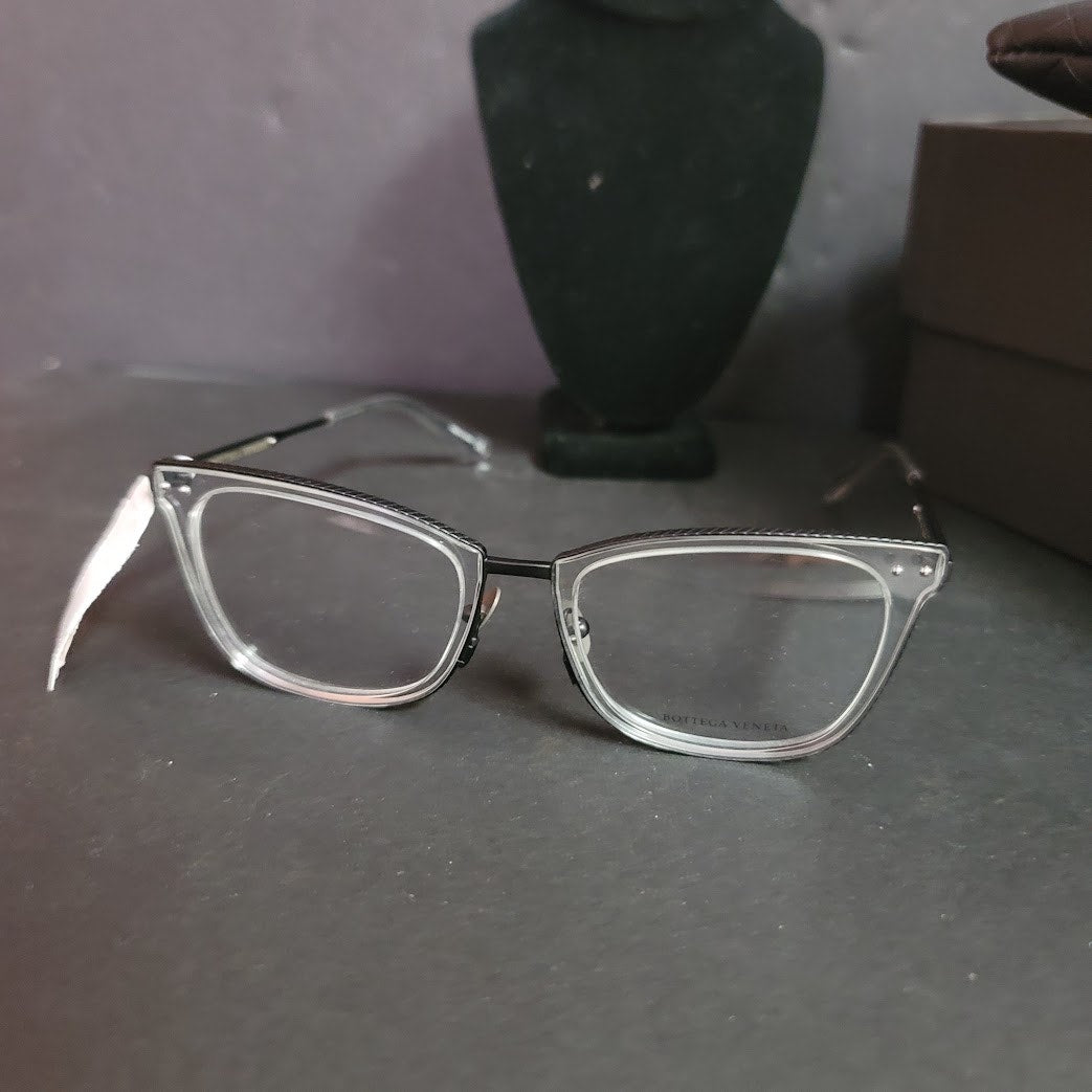 Bottega Veneta NEW BV00650 007 52/19-140 Bronze Clear Eyeglass Frames Pouch BOX