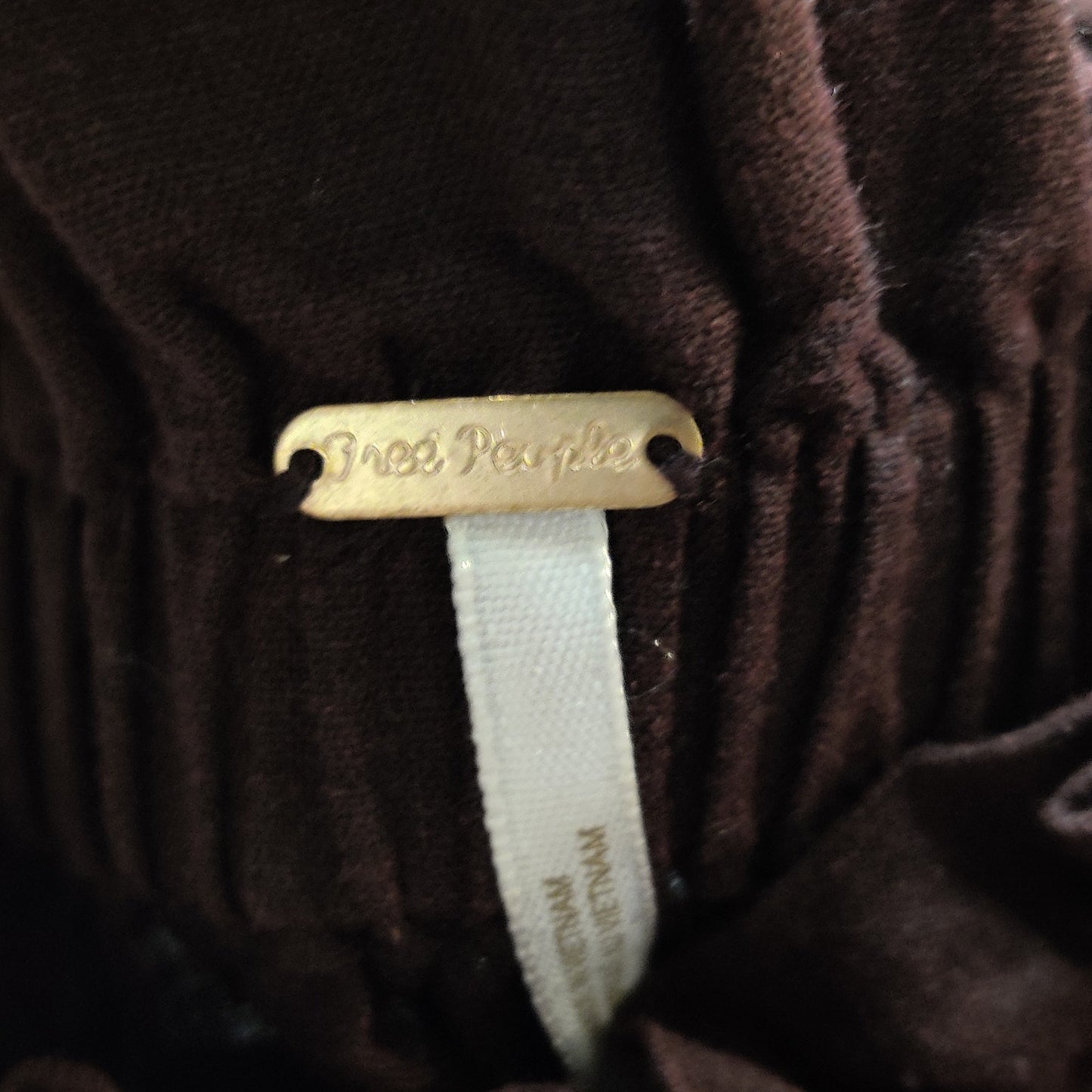 Free People Women's Burgundy Off-the-Shoulder Smocked Blouse NWT Size XS