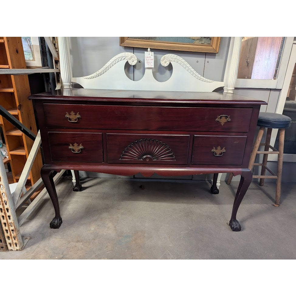 Secondhand Sandies: Federal Style Mahogany buffet Sideboard Petite Wood Queen Anne Legs