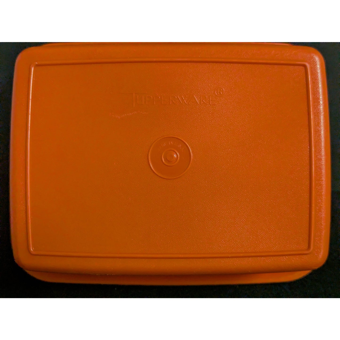 Vintage Tupperware Servalier Orange Loaf Pan Container with Sheer Lid