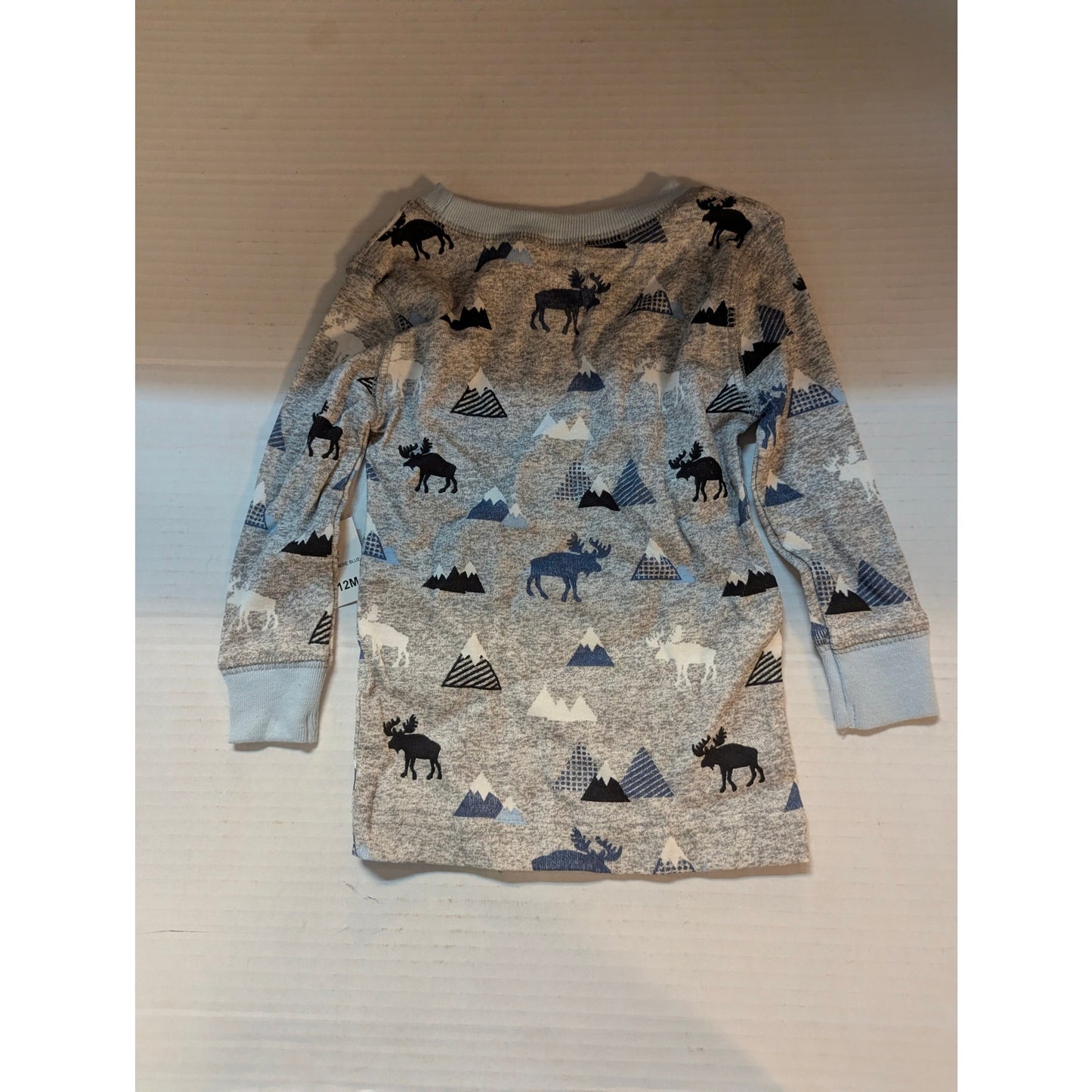 Cozy Koala Kids Baby Boys Gray Mountain Bear Woodland Pajama Top NWT 12M
