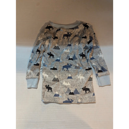 Cozy Koala Kids Baby Boys Gray Mountain Bear Woodland Pajama Top NWT 12M
