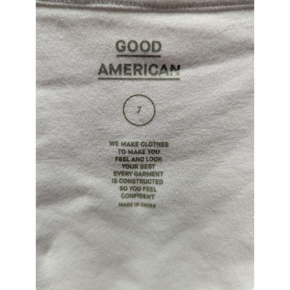 Good American Bodysuit Women’s Size 7 White Feel Good Long Sleeve Body PLUS 4XL