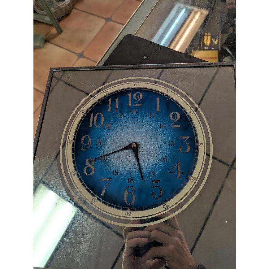 Vintage 1970s Brytone Mechanical Mirror Works Lighthouse Nautical Wall Clock